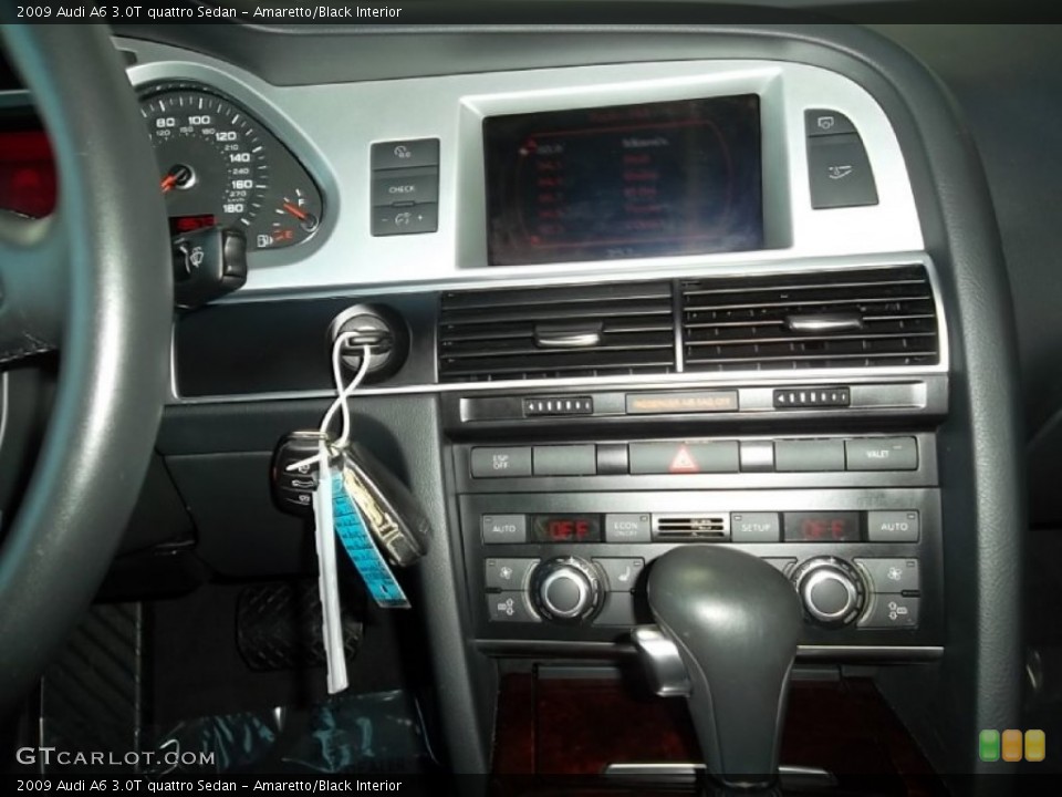 Amaretto/Black Interior Controls for the 2009 Audi A6 3.0T quattro Sedan #57514672