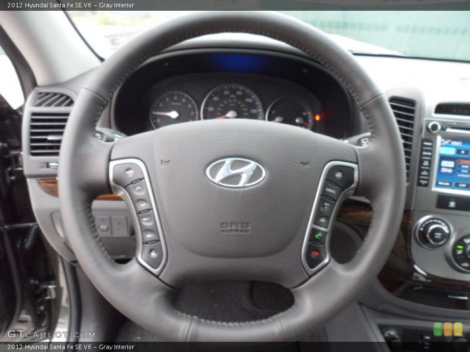 Gray Interior Steering Wheel for the 2012 Hyundai Santa Fe SE V6 #57515176