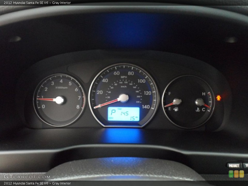 Gray Interior Gauges for the 2012 Hyundai Santa Fe SE V6 #57515185