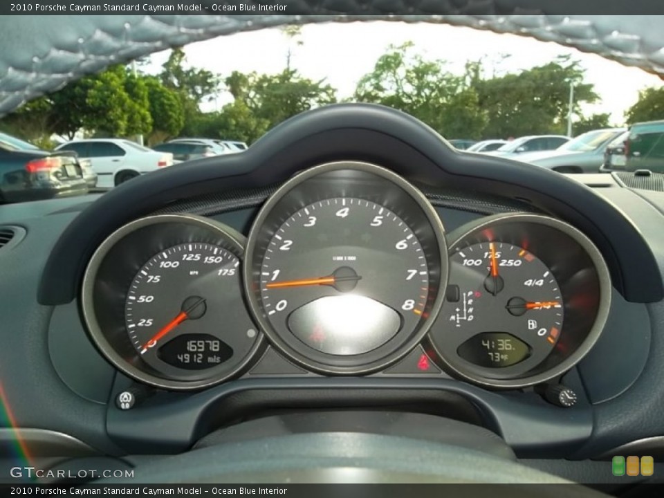 Ocean Blue Interior Gauges for the 2010 Porsche Cayman  #57515917