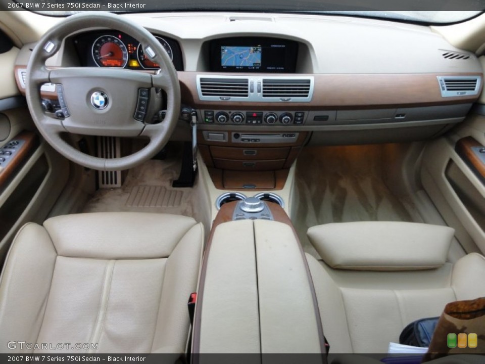 Black Interior Dashboard for the 2007 BMW 7 Series 750i Sedan #57519856