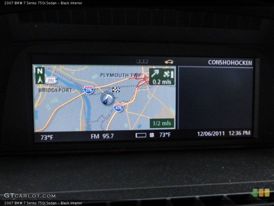 Black Interior Navigation for the 2007 BMW 7 Series 750i Sedan #57519991