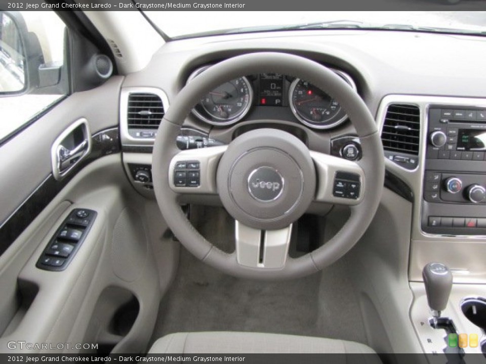 Dark Graystone/Medium Graystone Interior Steering Wheel for the 2012 Jeep Grand Cherokee Laredo #57520588
