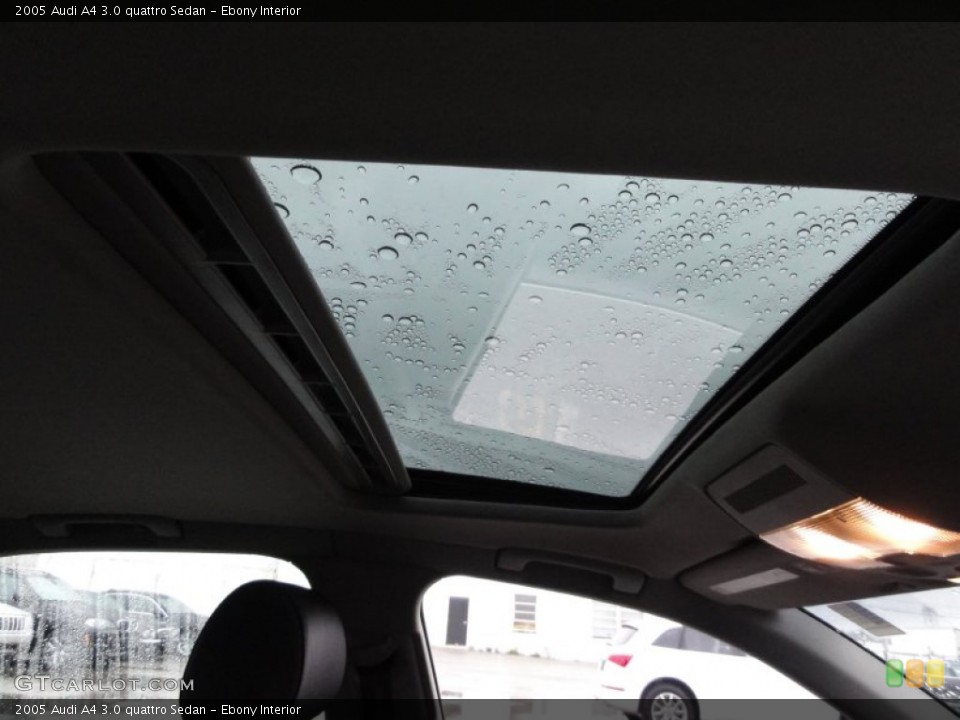 Ebony Interior Sunroof for the 2005 Audi A4 3.0 quattro Sedan #57520714