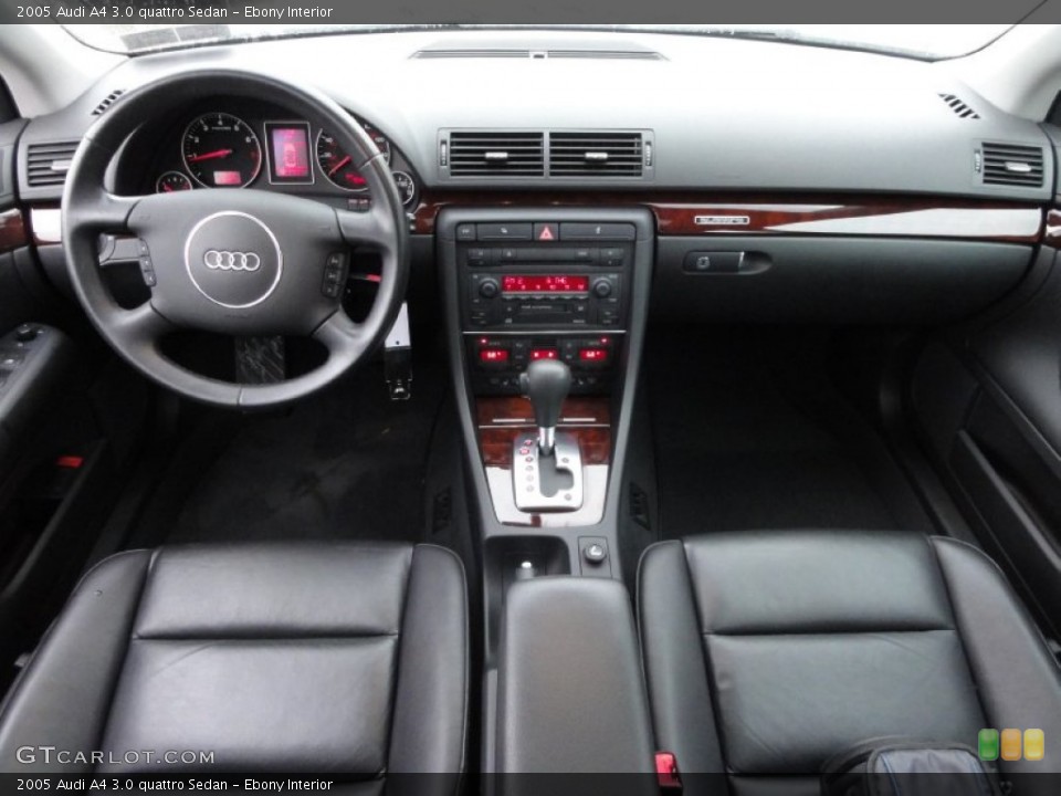 Ebony Interior Dashboard for the 2005 Audi A4 3.0 quattro Sedan #57520768