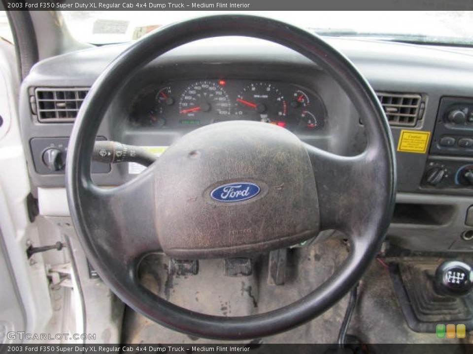Medium Flint Interior Steering Wheel for the 2003 Ford F350 Super Duty XL Regular Cab 4x4 Dump Truck #57521691
