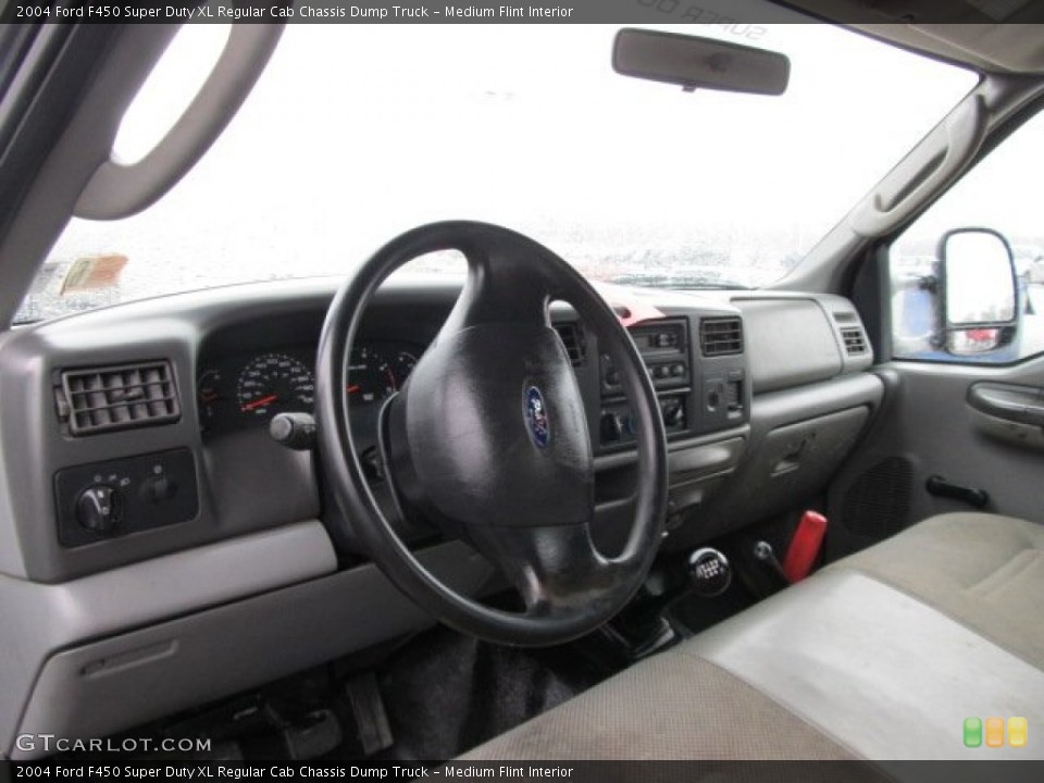 Medium Flint Interior Dashboard for the 2004 Ford F450 Super Duty XL Regular Cab Chassis Dump Truck #57522035