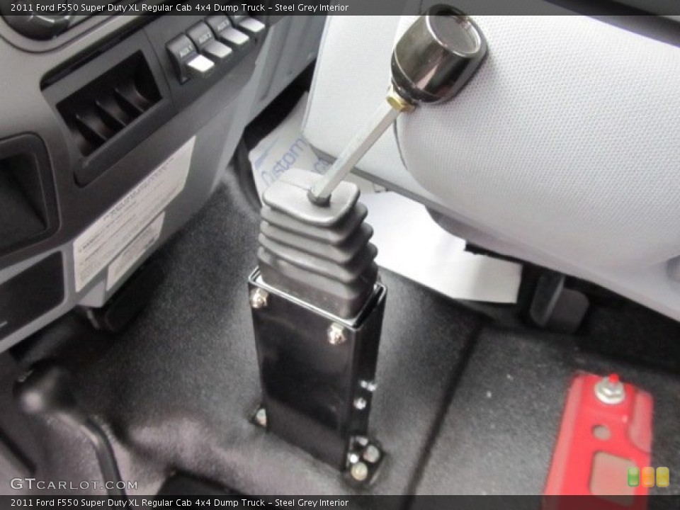 Steel Grey Interior Controls for the 2011 Ford F550 Super Duty XL Regular Cab 4x4 Dump Truck #57523126