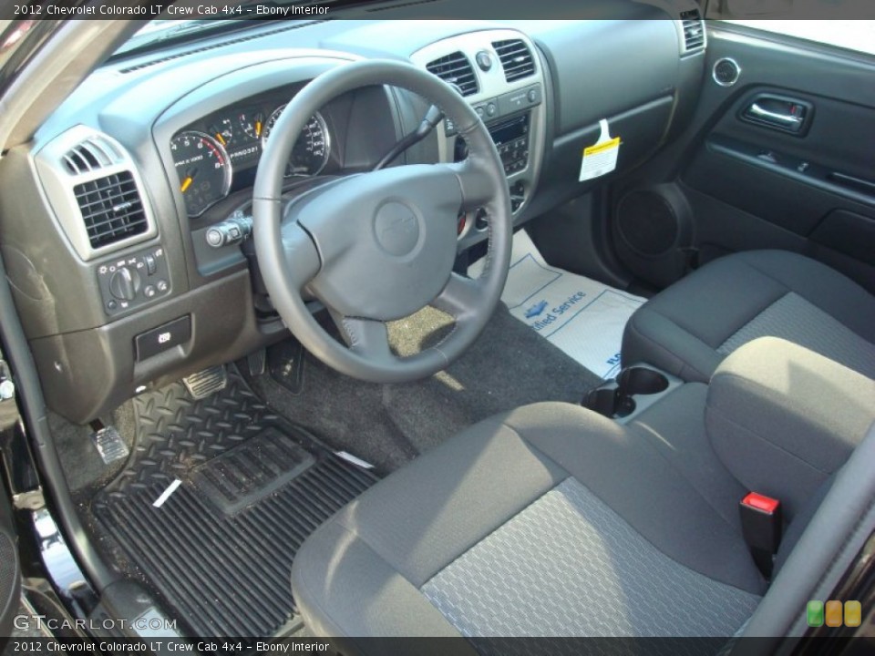 Ebony Interior Prime Interior for the 2012 Chevrolet Colorado LT Crew Cab 4x4 #57523492