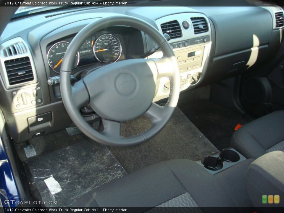 Ebony Interior Dashboard for the 2012 Chevrolet Colorado Work Truck Regular Cab 4x4 #57523552