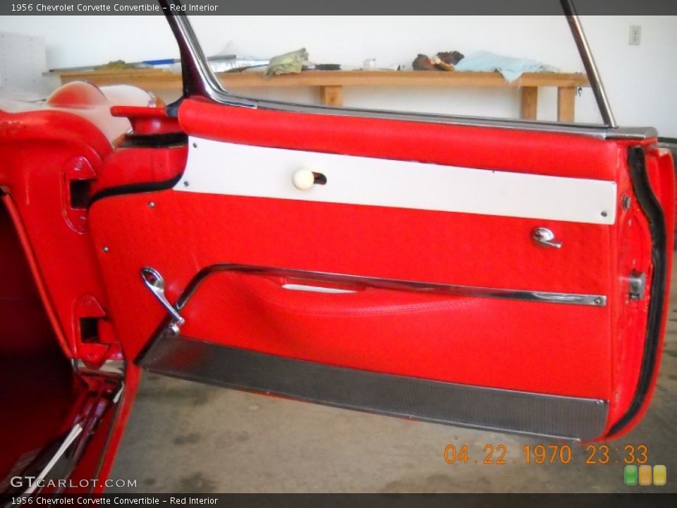 Red Interior Door Panel for the 1956 Chevrolet Corvette Convertible #57523795