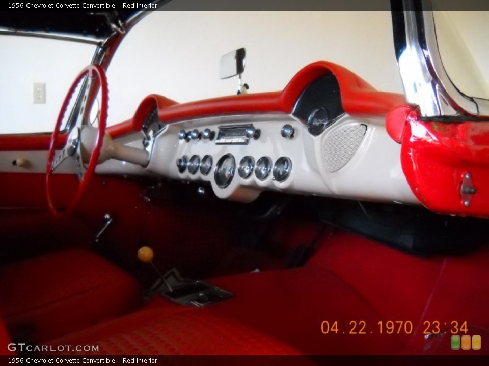 Red Interior Dashboard for the 1956 Chevrolet Corvette Convertible #57523804