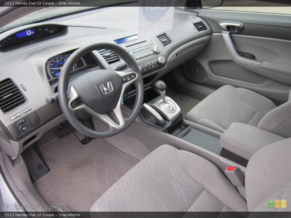 Gray Interior Photo for the 2011 Honda Civic LX Coupe #57528013