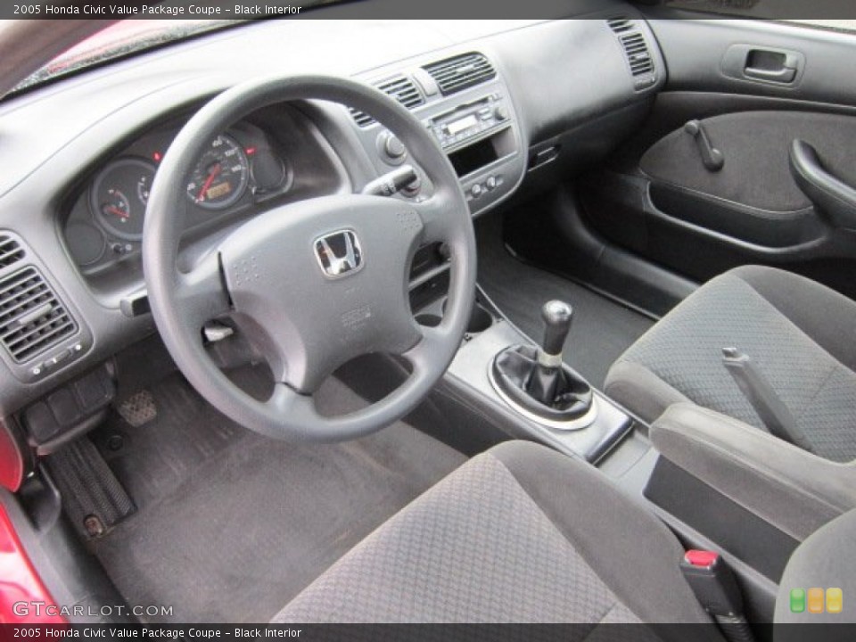 Black Interior Photo for the 2005 Honda Civic Value Package Coupe #57528194