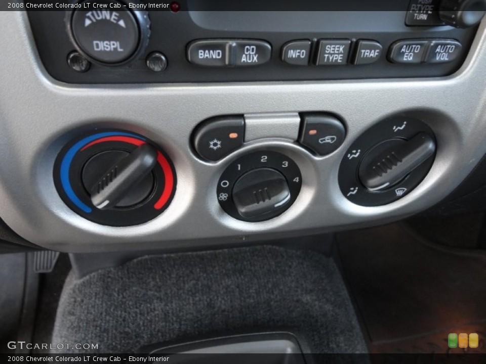Ebony Interior Controls for the 2008 Chevrolet Colorado LT Crew Cab #57529822