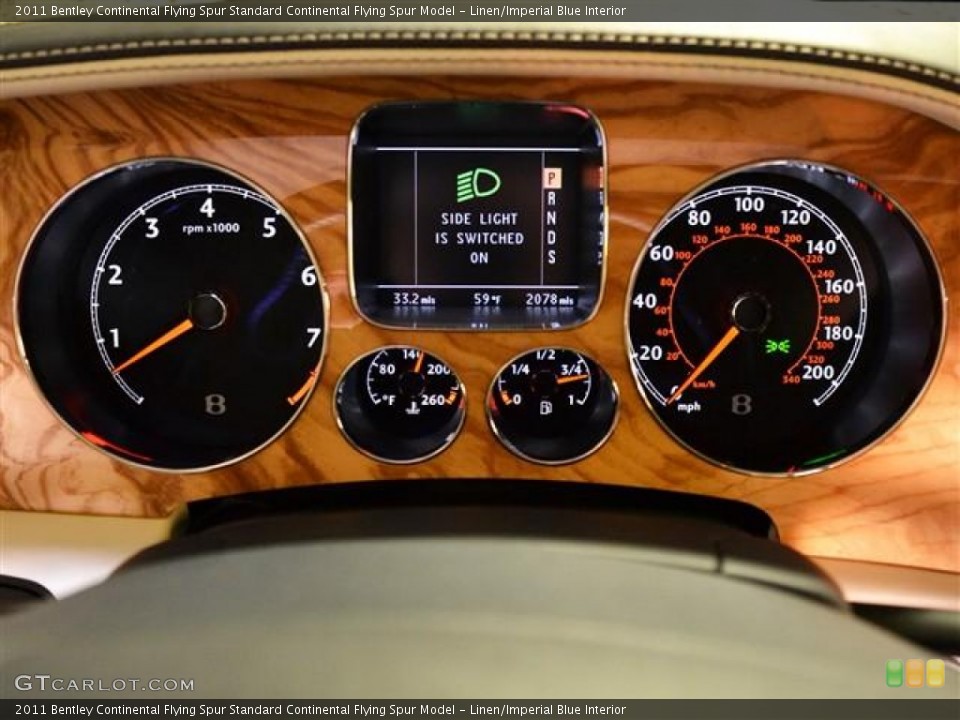 Linen/Imperial Blue Interior Gauges for the 2011 Bentley Continental Flying Spur  #57531066