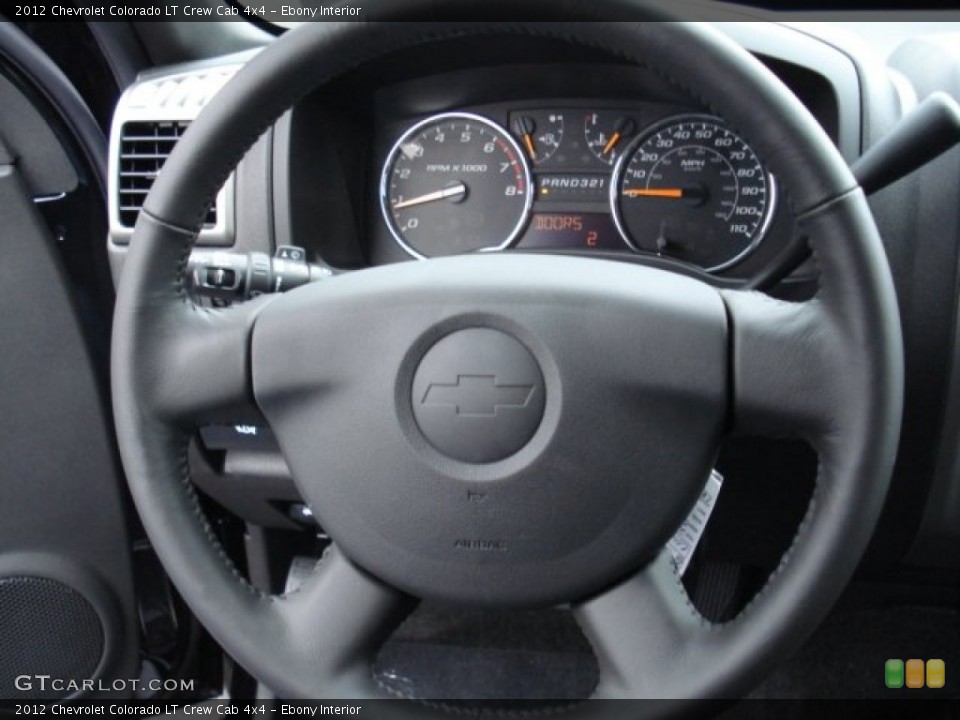 Ebony Interior Steering Wheel for the 2012 Chevrolet Colorado LT Crew Cab 4x4 #57531617