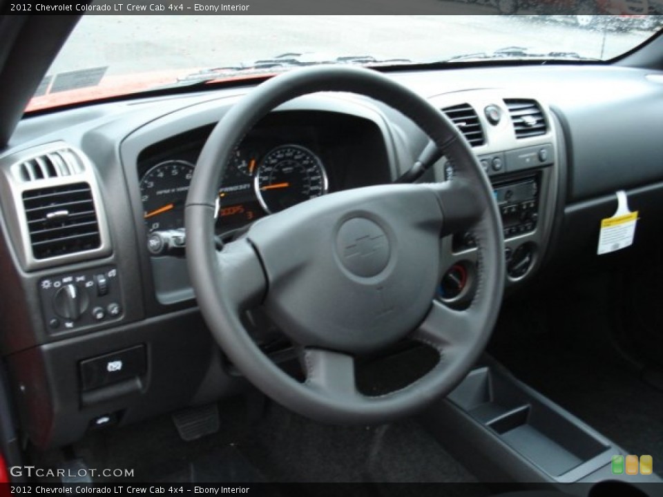 Ebony Interior Steering Wheel for the 2012 Chevrolet Colorado LT Crew Cab 4x4 #57531691