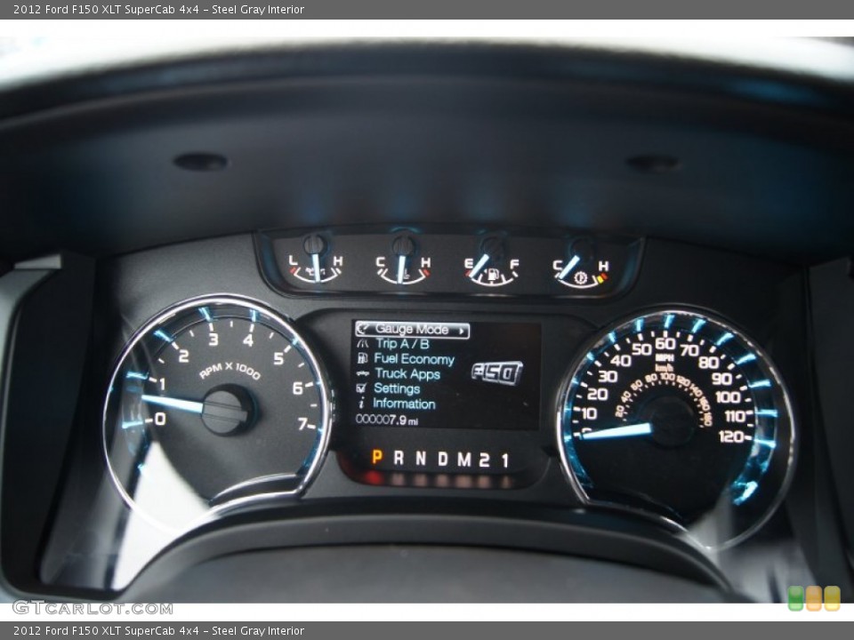 Steel Gray Interior Gauges for the 2012 Ford F150 XLT SuperCab 4x4 #57535885