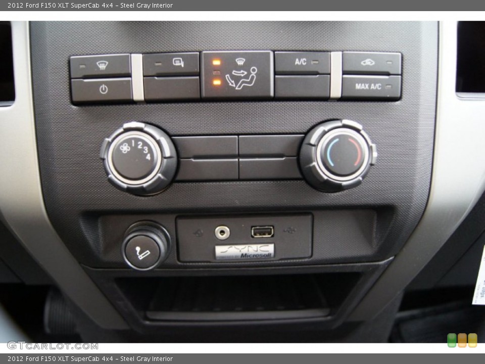 Steel Gray Interior Controls for the 2012 Ford F150 XLT SuperCab 4x4 #57535930