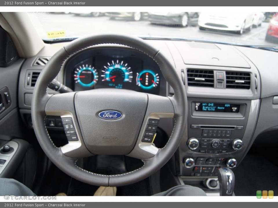 Charcoal Black Interior Dashboard for the 2012 Ford Fusion Sport #57536356