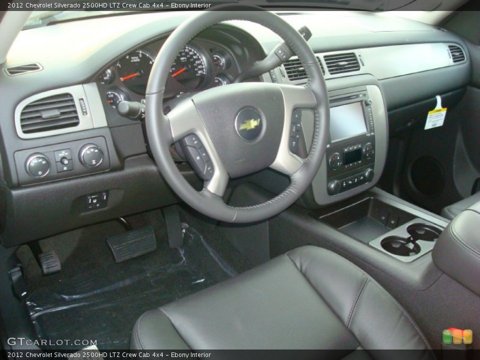 Ebony Interior Dashboard for the 2012 Chevrolet Silverado 2500HD LTZ Crew Cab 4x4 #57537223