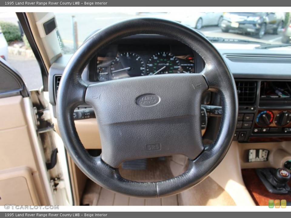 Beige Interior Steering Wheel for the 1995 Land Rover Range Rover County LWB #57543581