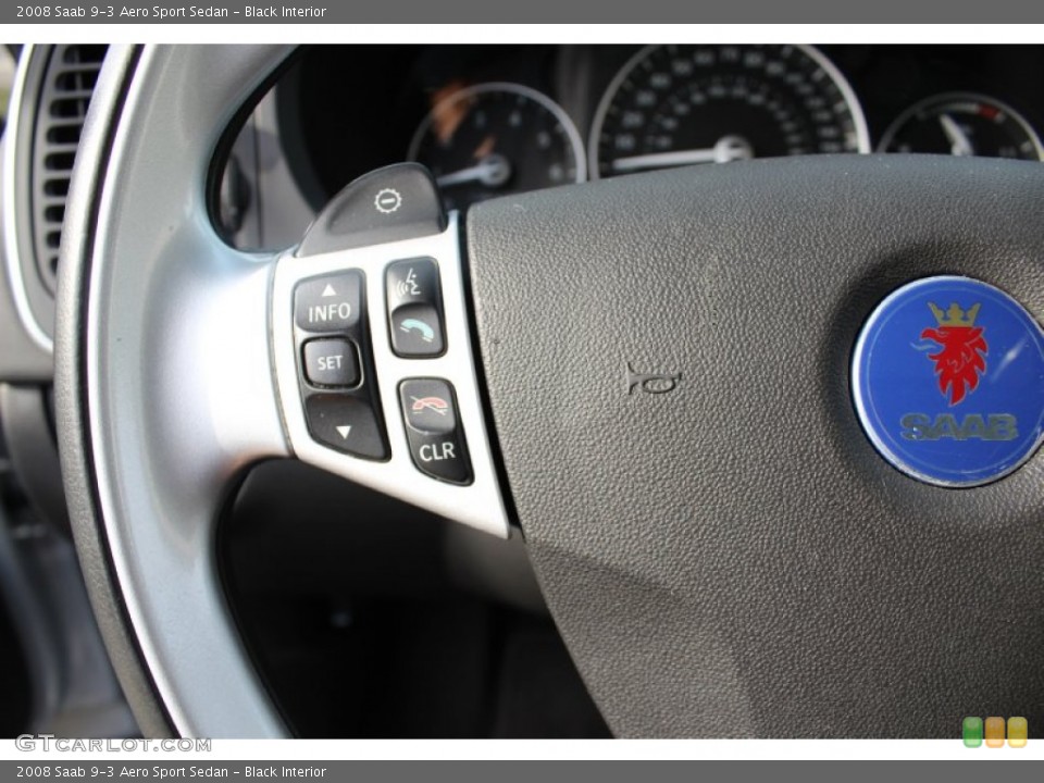 Black Interior Controls for the 2008 Saab 9-3 Aero Sport Sedan #57544782