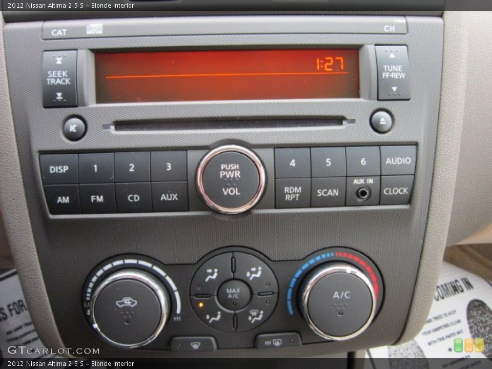 Blonde Interior Controls for the 2012 Nissan Altima 2.5 S #57544783