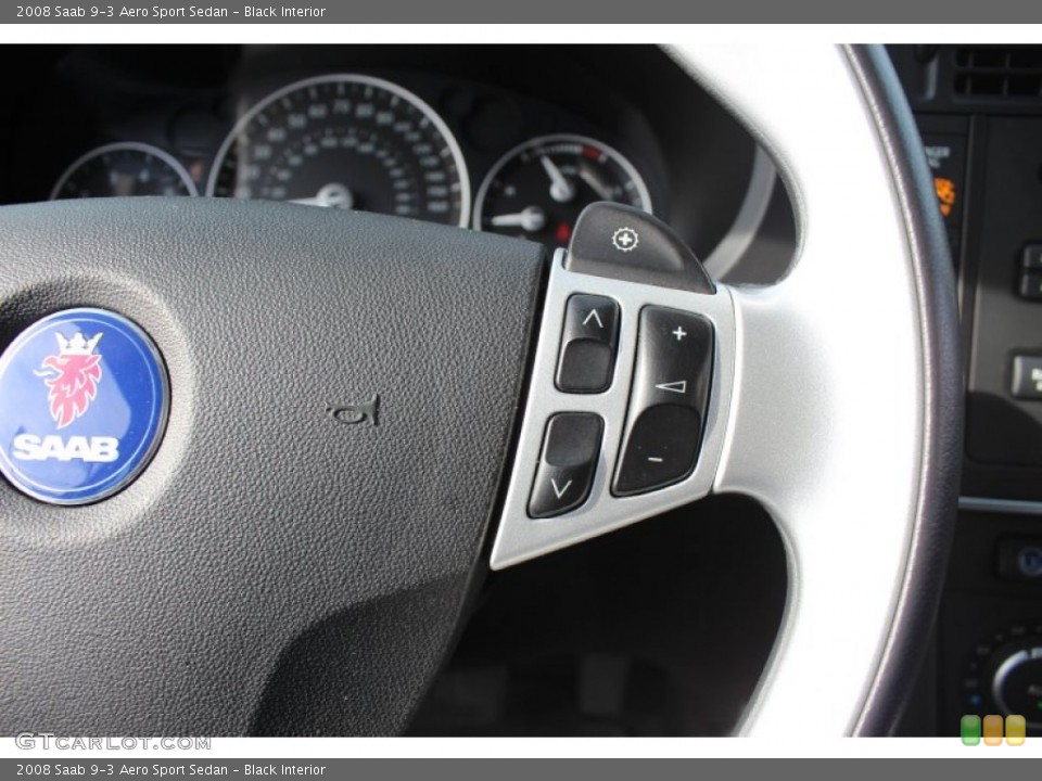 Black Interior Controls for the 2008 Saab 9-3 Aero Sport Sedan #57544791
