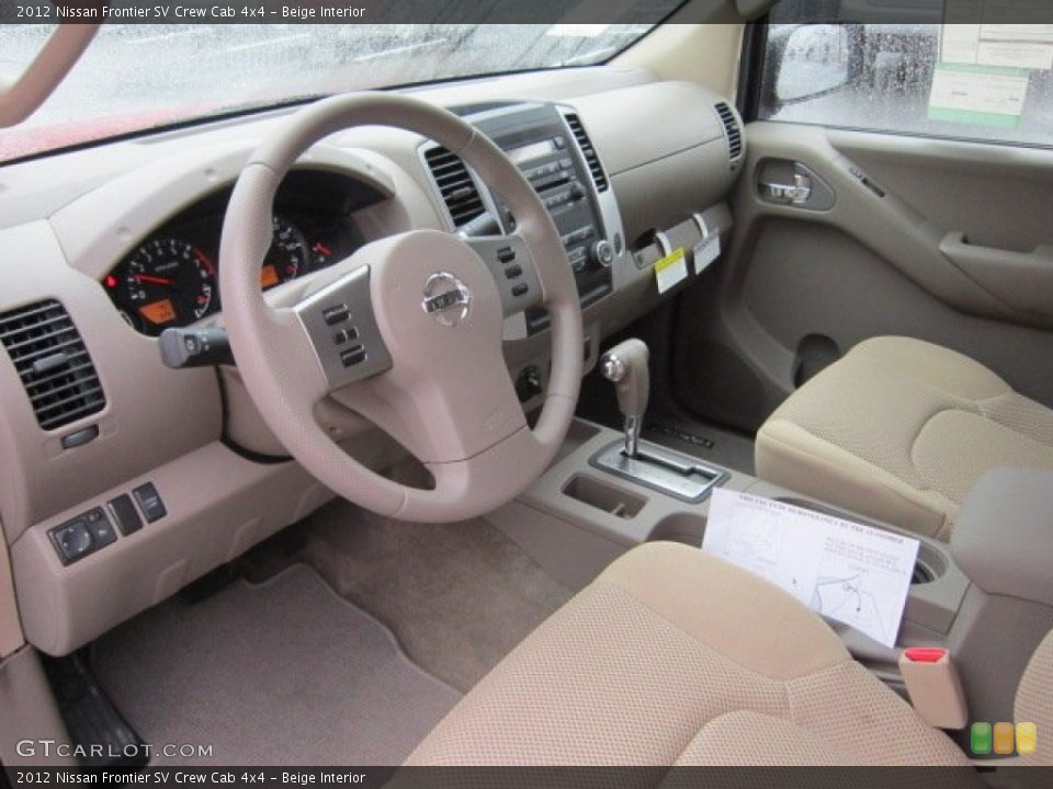 Beige Interior Photo for the 2012 Nissan Frontier SV Crew Cab 4x4 #57544954