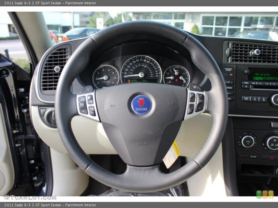 Parchment Interior Steering Wheel for the 2011 Saab 9-3 2.0T Sport Sedan #57545052