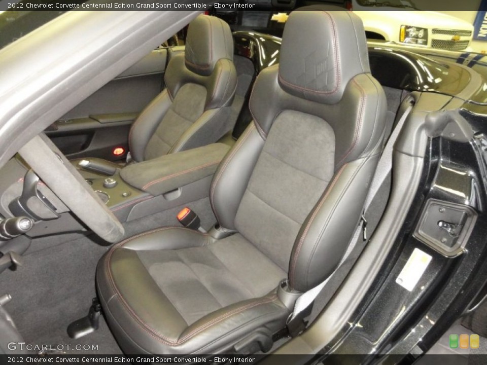 Ebony Interior Photo for the 2012 Chevrolet Corvette Centennial Edition Grand Sport Convertible #57545371