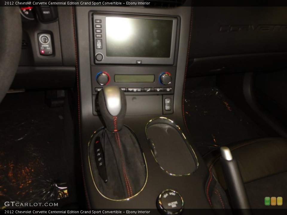 Ebony Interior Transmission for the 2012 Chevrolet Corvette Centennial Edition Grand Sport Convertible #57545389