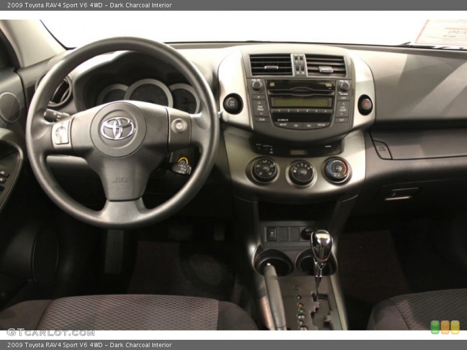Dark Charcoal Interior Dashboard for the 2009 Toyota RAV4 Sport V6 4WD #57546759