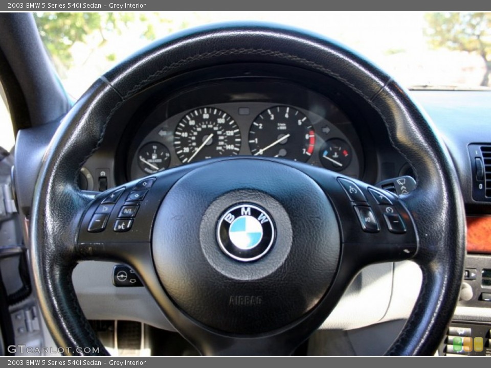 Grey Interior Steering Wheel for the 2003 BMW 5 Series 540i Sedan #57547906
