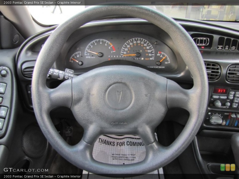Graphite Interior Steering Wheel for the 2003 Pontiac Grand Prix SE Sedan #57552600