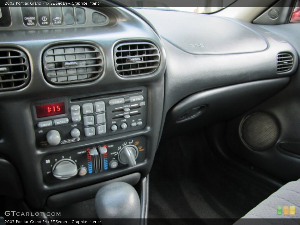 Graphite Interior Controls for the 2003 Pontiac Grand Prix SE Sedan #57552630