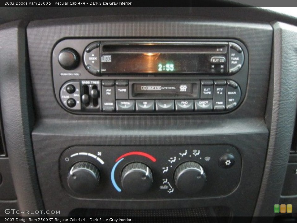 Dark Slate Gray Interior Controls for the 2003 Dodge Ram 2500 ST Regular Cab 4x4 #57553239