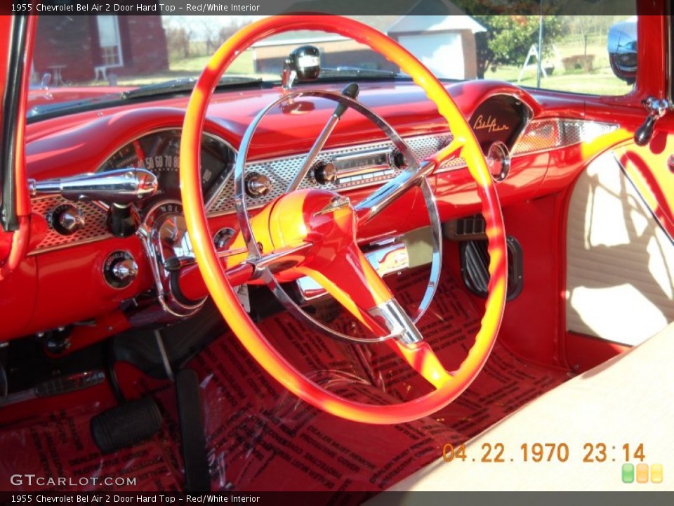 Red/White Interior Steering Wheel for the 1955 Chevrolet Bel Air 2 Door Hard Top #57553800