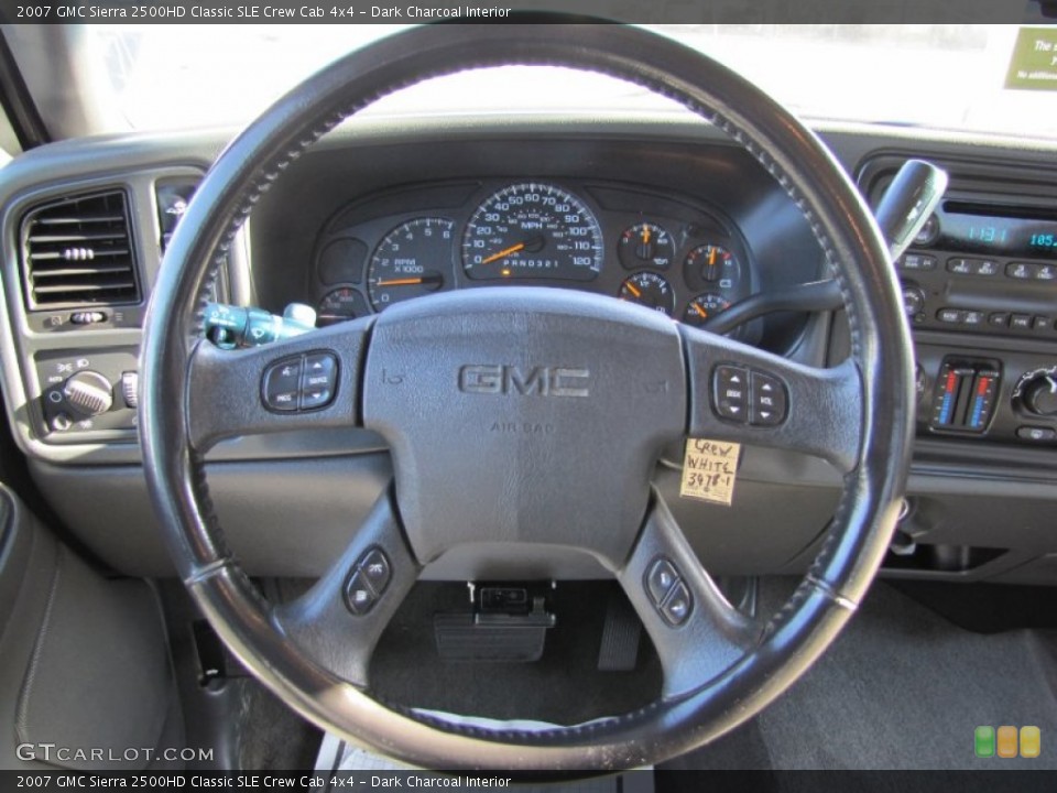 Dark Charcoal Interior Steering Wheel for the 2007 GMC Sierra 2500HD Classic SLE Crew Cab 4x4 #57553821