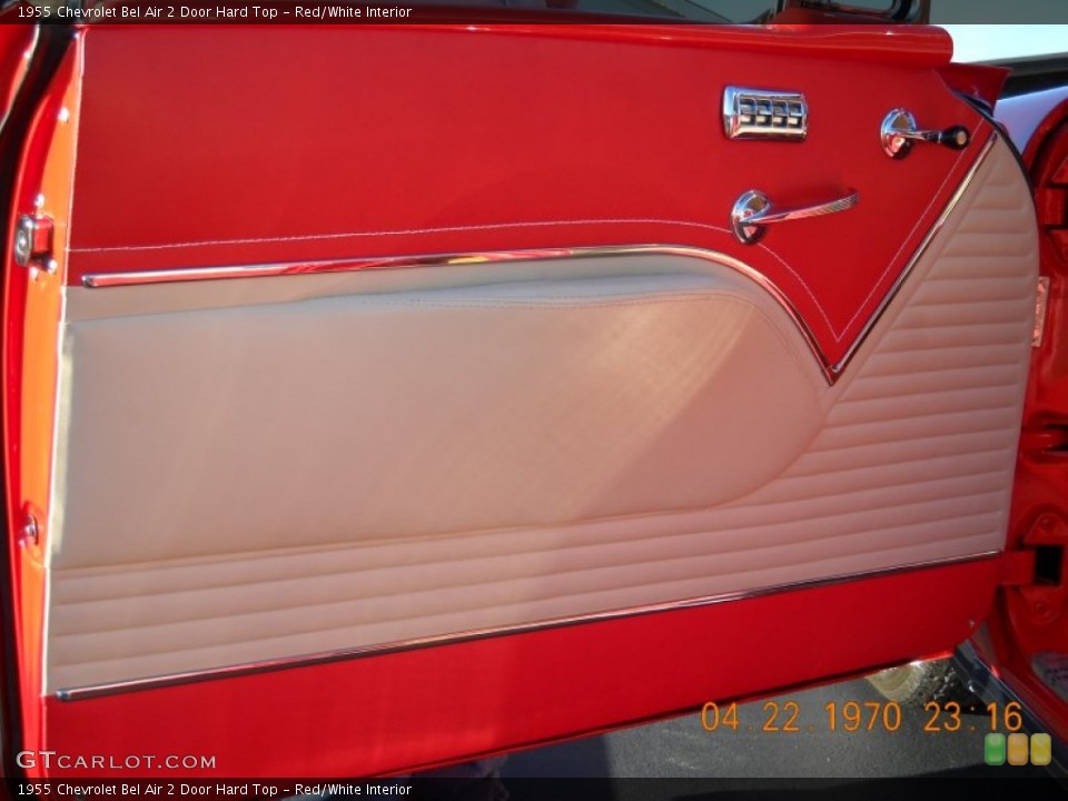 Red/White Interior Door Panel for the 1955 Chevrolet Bel Air 2 Door Hard Top #57554222