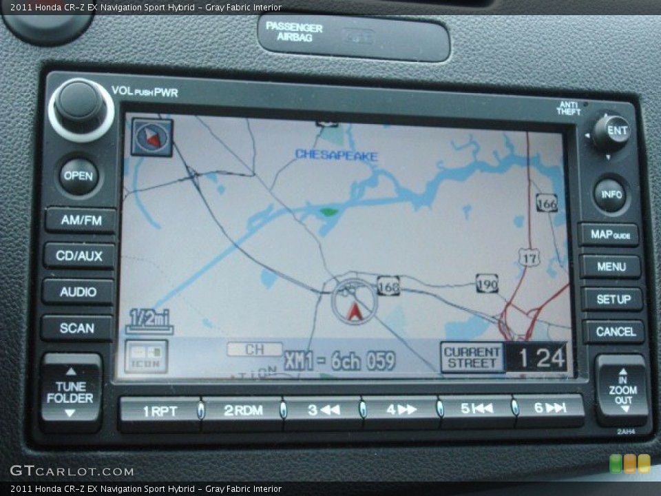 Gray Fabric Interior Navigation for the 2011 Honda CR-Z EX Navigation Sport Hybrid #57558530