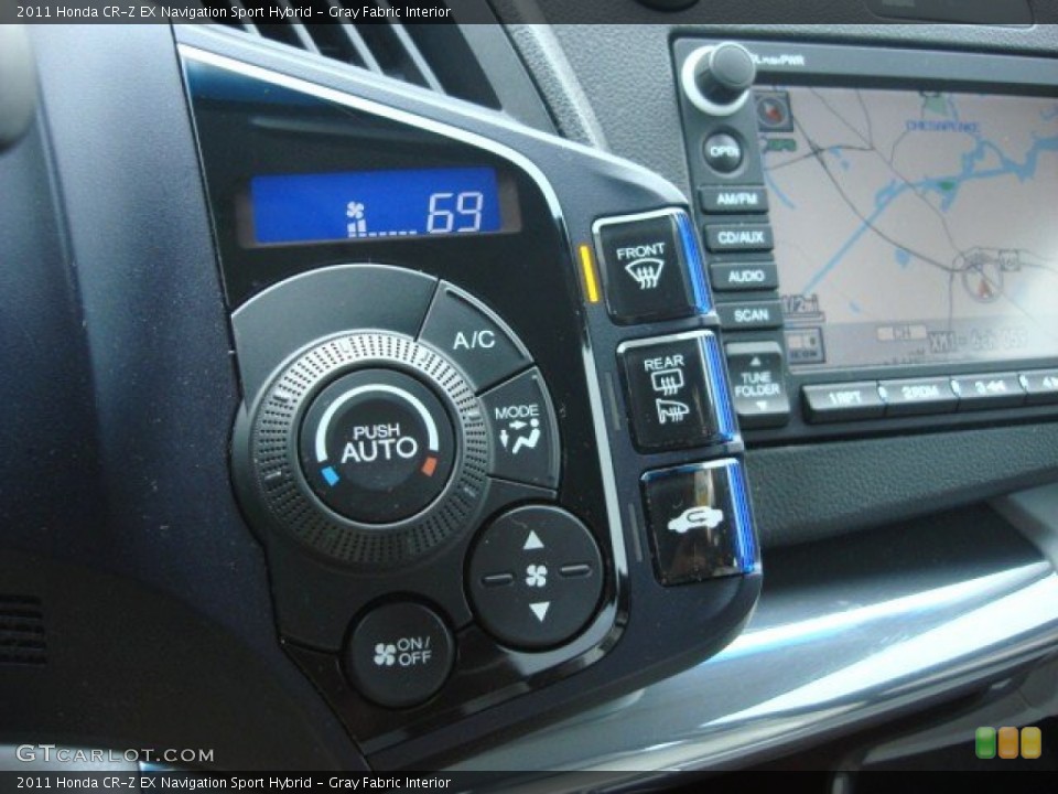 Gray Fabric Interior Controls for the 2011 Honda CR-Z EX Navigation Sport Hybrid #57558551