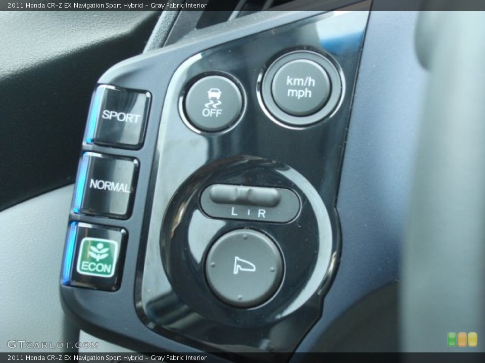 Gray Fabric Interior Controls for the 2011 Honda CR-Z EX Navigation Sport Hybrid #57558614