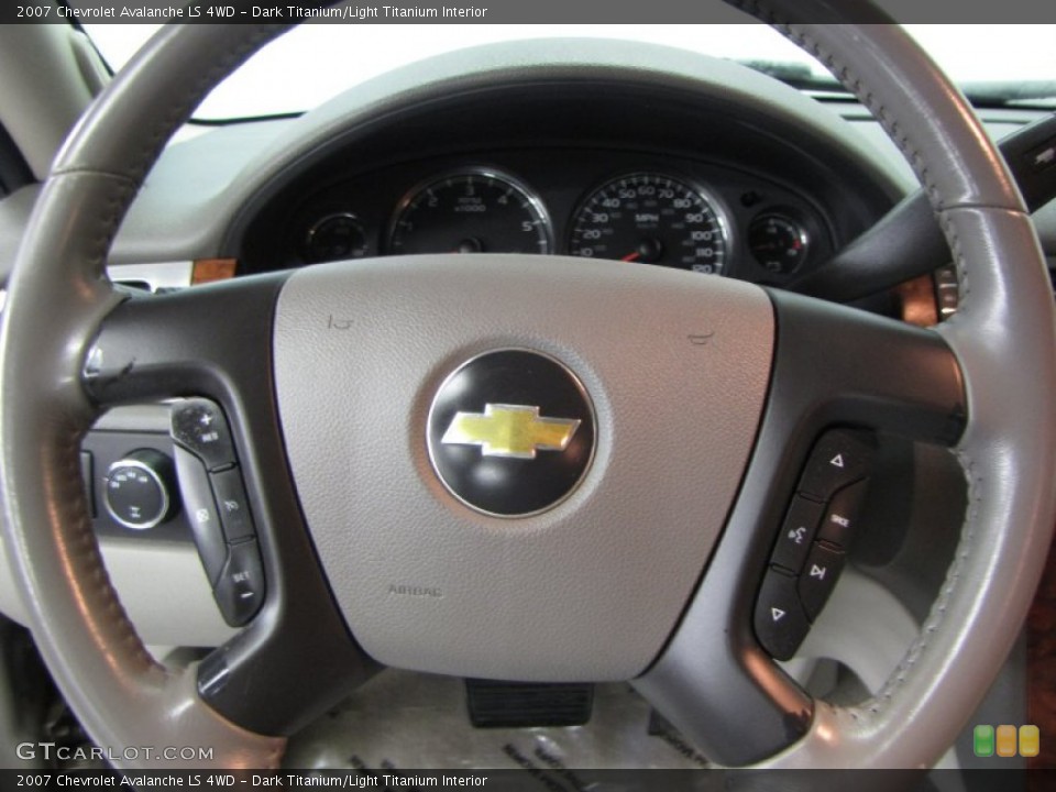 Dark Titanium/Light Titanium Interior Steering Wheel for the 2007 Chevrolet Avalanche LS 4WD #57559308