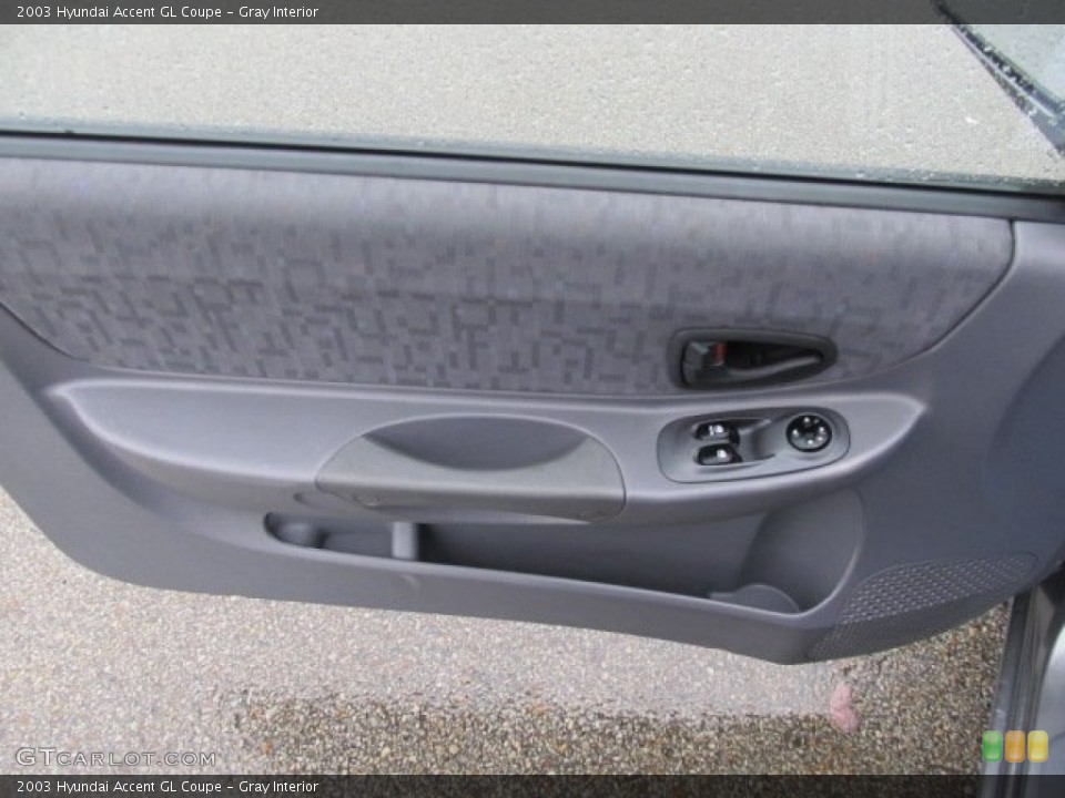 Gray Interior Door Panel for the 2003 Hyundai Accent GL Coupe #57561971