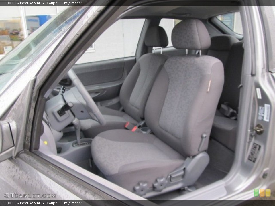 Gray Interior Photo for the 2003 Hyundai Accent GL Coupe #57561996