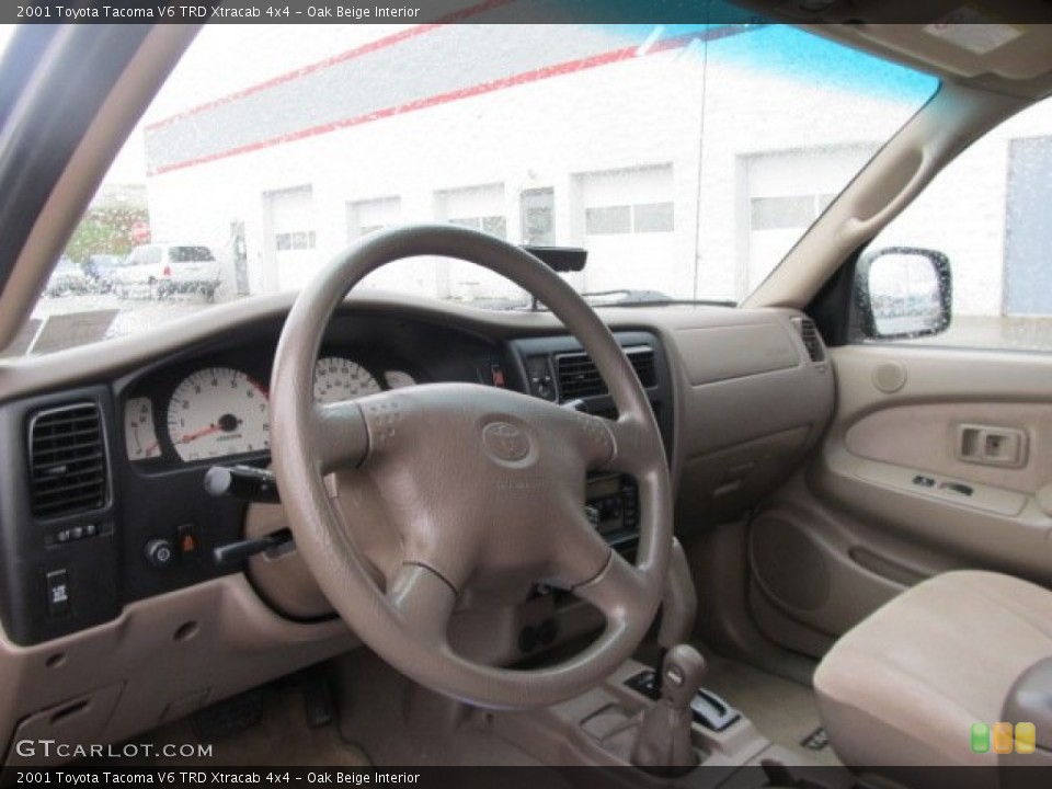 Oak Beige Interior Dashboard for the 2001 Toyota Tacoma V6 TRD Xtracab 4x4 #57563347