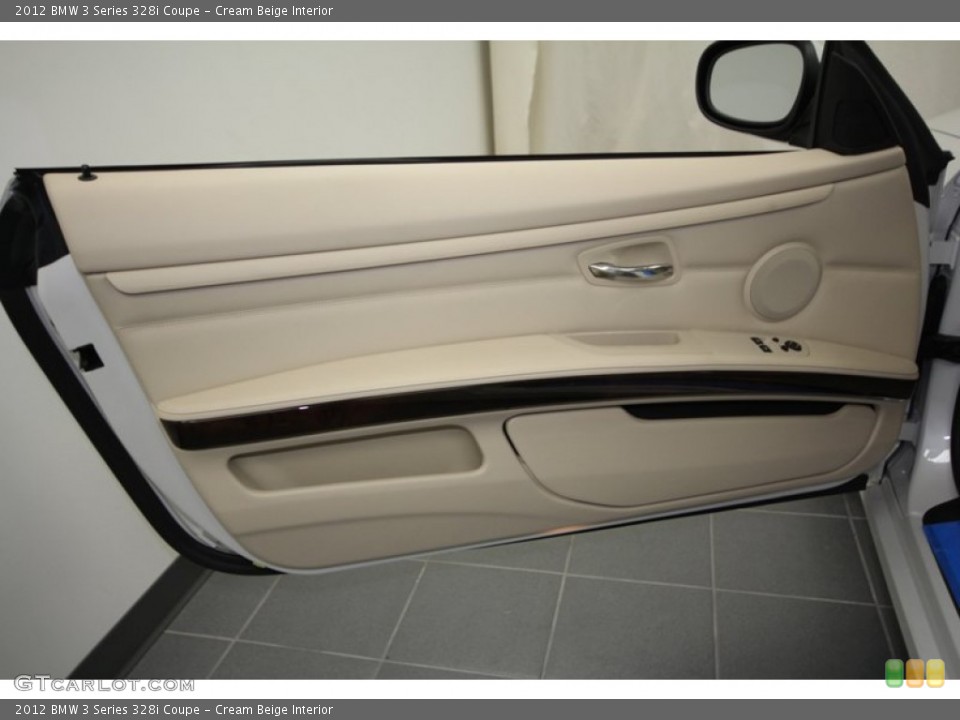 Cream Beige Interior Door Panel for the 2012 BMW 3 Series 328i Coupe #57567285